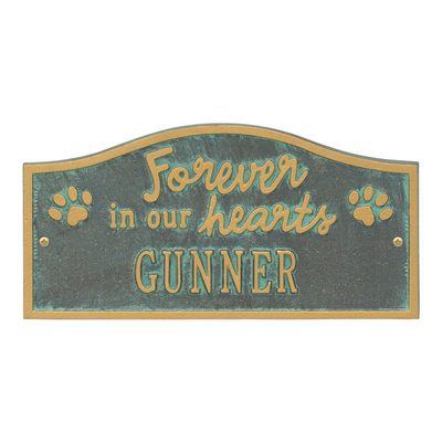 Forever In Our Hearts Verde Pet Wall Plaque